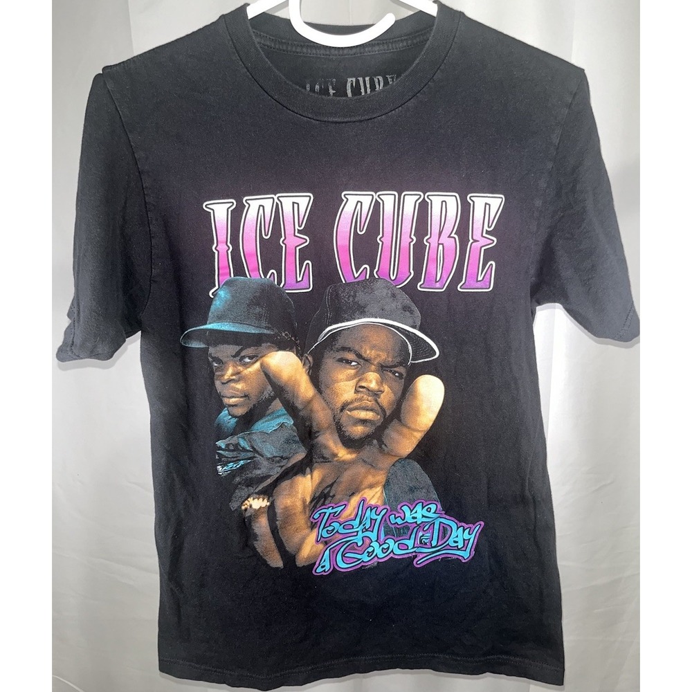 Ice Cube Today Was A Good Day Graphic T-Shirt Hip Hop Retro Black Mens Size SM